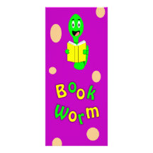 Bookworm Bookmark Rack Card Design