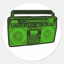 boombox ghetto blaster radio sticker