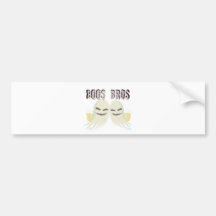 BOOS BROS GHOSTS WITH BOOZE FUNNY PRINT BUMPER STICKER