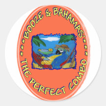Booze and Bahamas Stickers