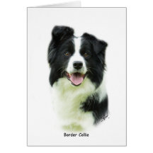 Border Collie 9A015D-24 Greeting Cards