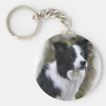 Border Collie Art Gifts Key Chain