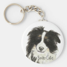 Border Collie Dog o Key Chain