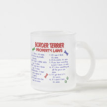 BORDER TERRIER Property Laws 2 Coffee Mugs