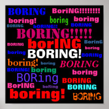 BORING HUMOUR POSTER