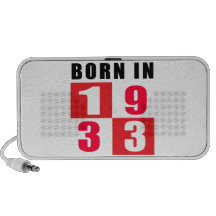 Born In 1933 Birthday Designs Portable Speaker