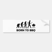born to bbq bumper sticker