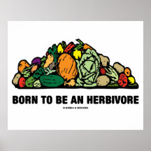 Born To Be An Herbivore (Pile Of Vegetables) Print