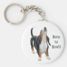Born to Howl Hound Keychain