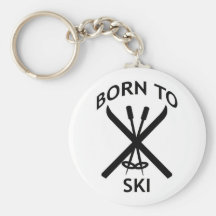 Born to Ski Keychains