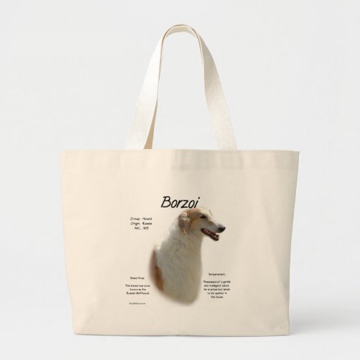 Borzoi History Design Tote Bag