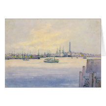 Boston Harbor 1846 Greeting Cards