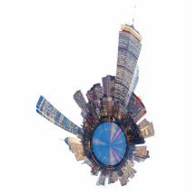 boston skyline mini planet cut outs