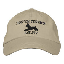 Boston Terrier Agility Embroidered Hat