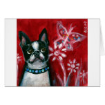 Boston Terrier eyes butterfly Card