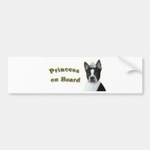 Boston Terrier:  Princess on Board Bumper Sticker