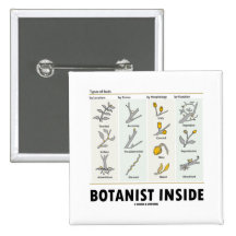 Botanist Inside (Types Of Buds) Pinback Buttons