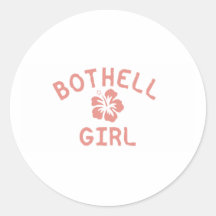 Bothell Pink Girl Round Stickers