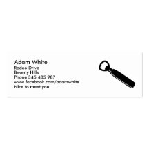 Bottle opener business card
