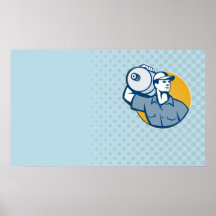 Bottled Water Delivery Retro Print