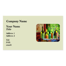 Bottles of Wine Near Window Business Card Template