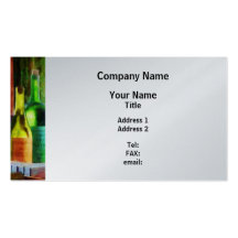 Bottles of Wine Near Window - Platinum Finish Business Cards