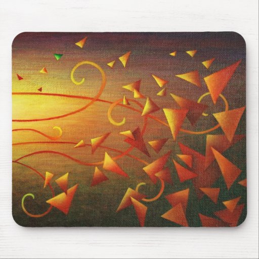 Bouncing Triangles in the Warm Sun Mousepads