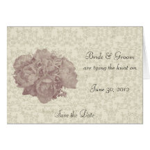 Bouquet Cream Rose Wedding Notecard