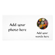 Bouquet: roses, mums, lily, irises, dahlias photo cards