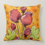 bouquet watercolor pillows