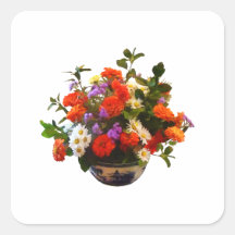 Bouquet with Mums and Daisies Stickers