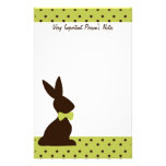 Boutique Chocolate Bunny Custom Stationery
