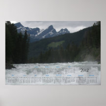 Bow River Rapids 2012 Calendar Poster