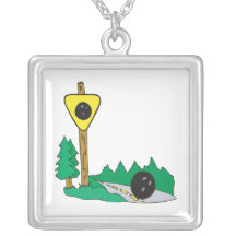 Bowling Ball Sign Necklace
