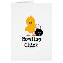 Bowling Chick Greeting Card