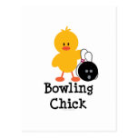 Bowling Chick Postcard