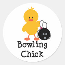 Bowling Chick Stickers