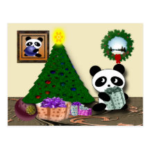 Bowling Christmas Postcard