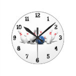 Bowling Pins: Wall Clock