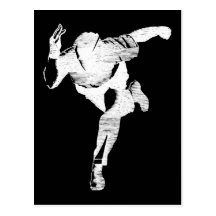 Bowling - Ten-Pin Bowling Alley Bowlers Art Post Card