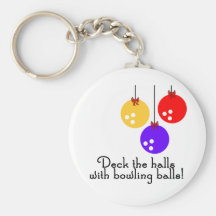BowlingChick Deck the Halls Keychains