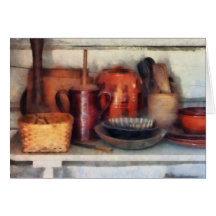 Bowls, Basket and Wooden Spoons Cards