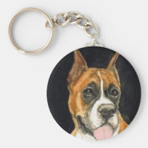 Boxer Art Reproduction Keychain
