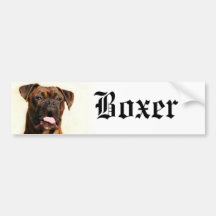 Boxer Dog bumper sticker