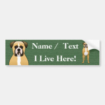 Boxer Dog Bumper Sticker