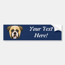 Boxer Dog Bumper Sticker