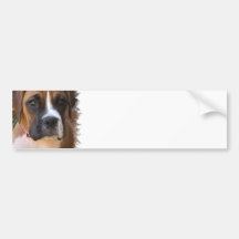 Boxer Dog Design Bumper Sticker
