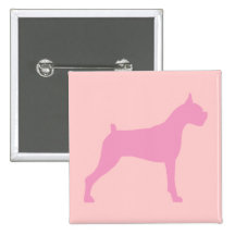 Boxer Dog Silhouette (pink)