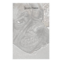 Boxer Dog stationary Custom Stationery