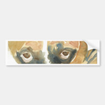 Boxer Doggie Buddy Bumper Sticker